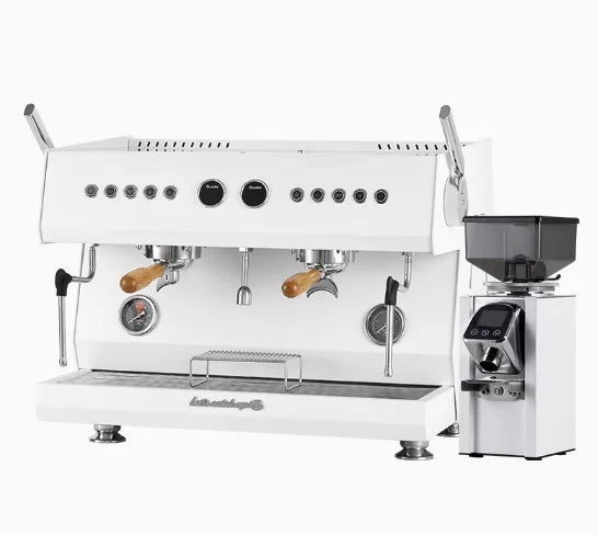 Commercial Coffee Machine CRM3211A, 2 Composite Brewing Heads, Independent Multi Boiler System, Automatic Water Inlet and Outlet