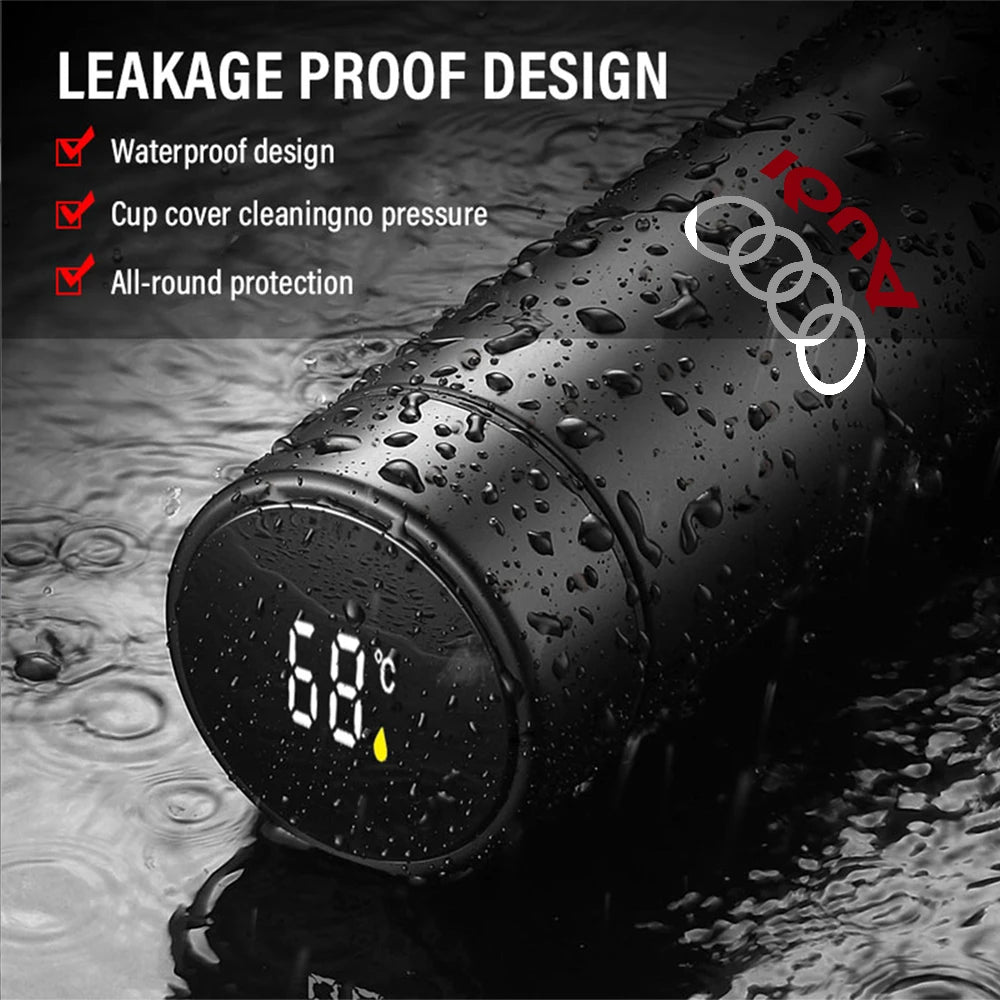 Thermos Flask Smart Cup With Temperature Display 304 Stainless Steel Vacuum Insulated Thermos Cup For Audi S Line 8p B8 A1 A2 C7