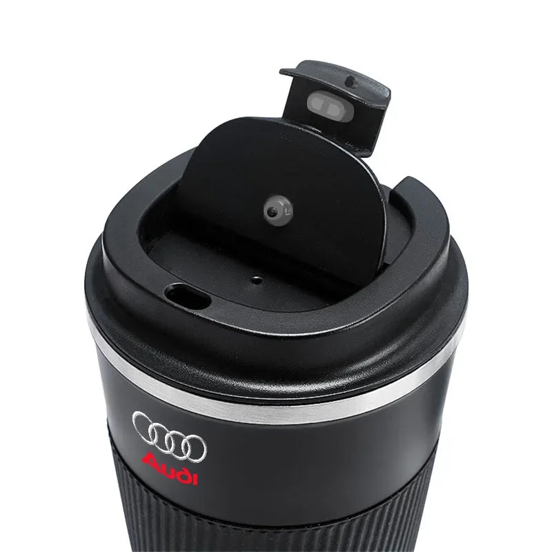 500ml Stainless Steel Coffee Tumbler Thermos Cup Portable Travel Thermal Mug for Audi C6 C5 C7 A1 A3 A4 B5 B6 B7 B8 A5 A6 A7 Q3