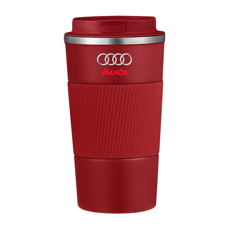 500ml Stainless Steel Coffee Tumbler Thermos Cup Portable Travel Thermal Mug for Audi C6 C5 C7 A1 A3 A4 B5 B6 B7 B8 A5 A6 A7 Q3