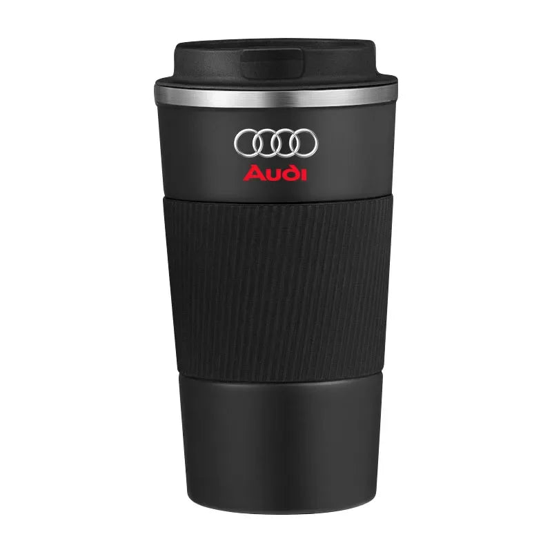 500ml Stainless Steel Coffee Tumbler Thermos Cup Portable Travel Thermal Mug for Audi C6 C5 C7 A1 A3 A4 B5 B6 B7 B8 A5 A6 A7 Q3