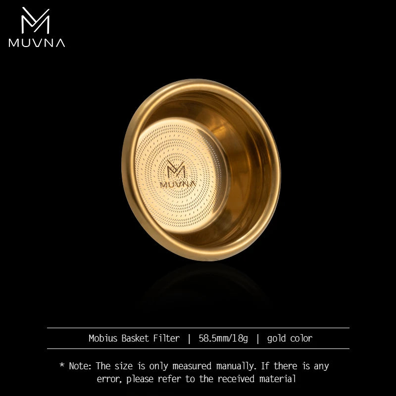 MUVNA Precision High Extraction Mobius Espresso Basket Filter, Micro Sieve Filter Basket with 304 Stainless Steel for 51/54/58mm