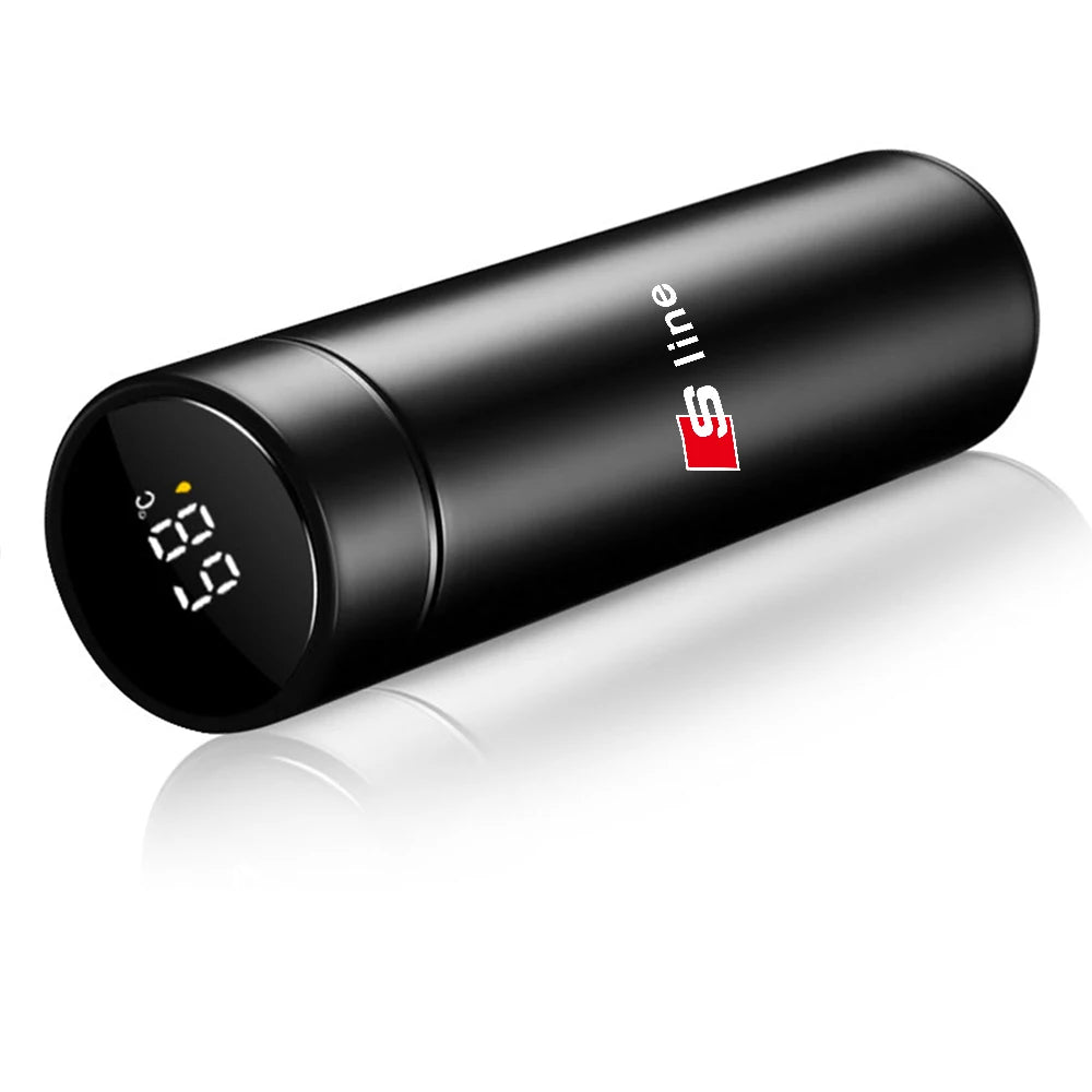Thermos Flask Smart Cup With Temperature Display 304 Stainless Steel Vacuum Insulated Thermos Cup For Audi S Line 8p B8 A1 A2 C7