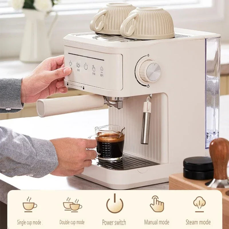 20Bar Electric Italian Coffee Machines Professional Espresso Coffee Maker Semi Automatic Milk Frother Cappuccino Latte Maker