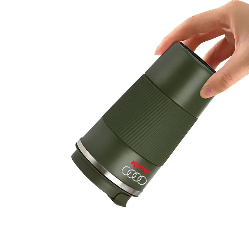 500ml Stainless Steel Coffee Tumbler Thermos Cup Portable Travel Thermal Mug for Audi C6 C5 C7 A1 A3 A4 B5 B6 B7 B8 A5 A6 A7 Q3