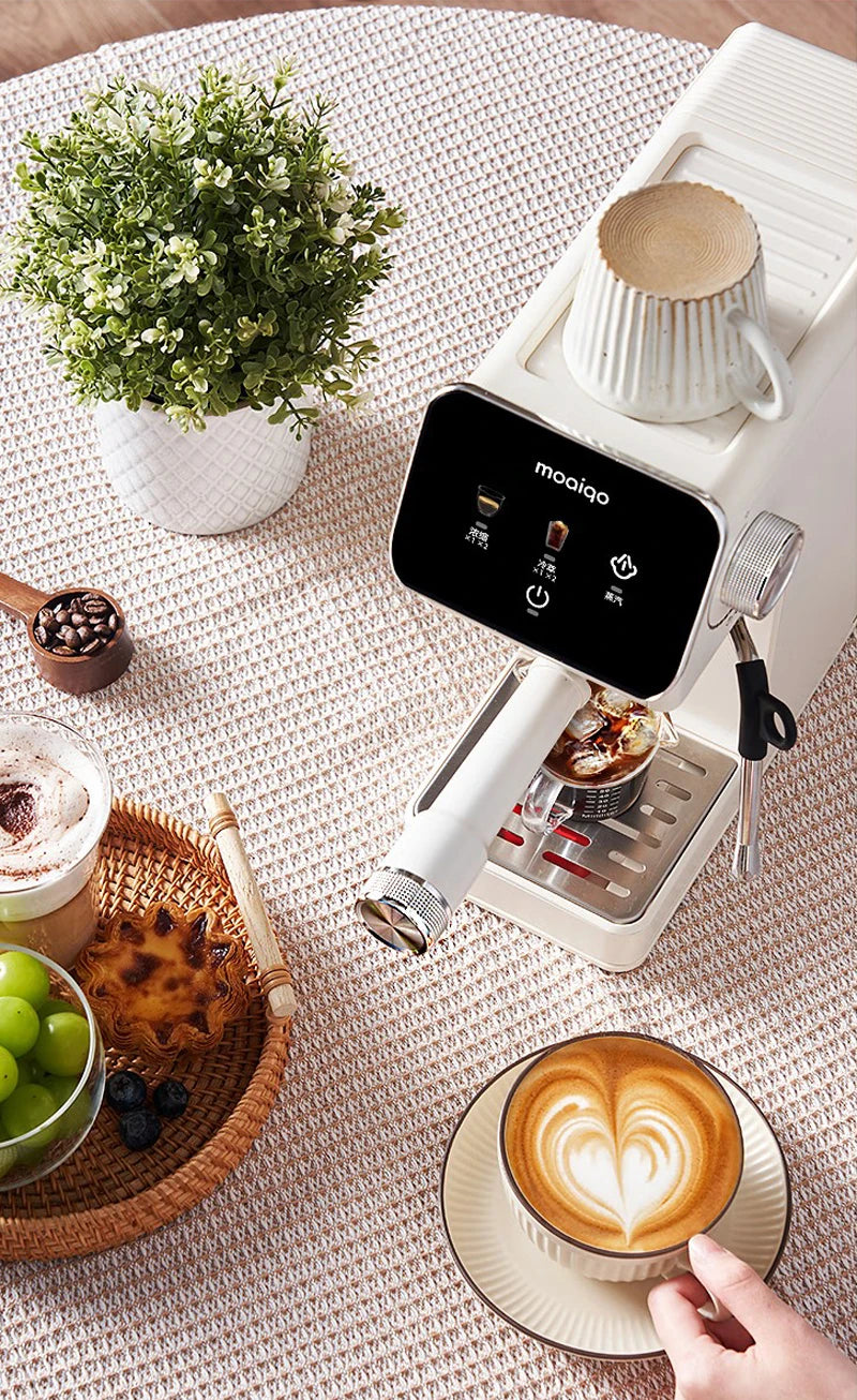 20bar Italian Coffee Machine Household Semi-automatic Hot and Cold Double Extraction with Steam Milk Frother Espresso Machine