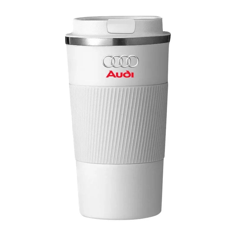 500ml Stainless Steel Coffee Tumbler Thermos Cup Portable Travel Thermal Mug for Audi C6 C5 C7 A1 A3 A4 B5 B6 B7 B8 A5 A6 A7 Q3