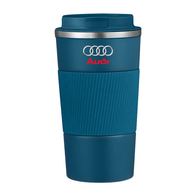 500ml Stainless Steel Coffee Tumbler Thermos Cup Portable Travel Thermal Mug for Audi C6 C5 C7 A1 A3 A4 B5 B6 B7 B8 A5 A6 A7 Q3