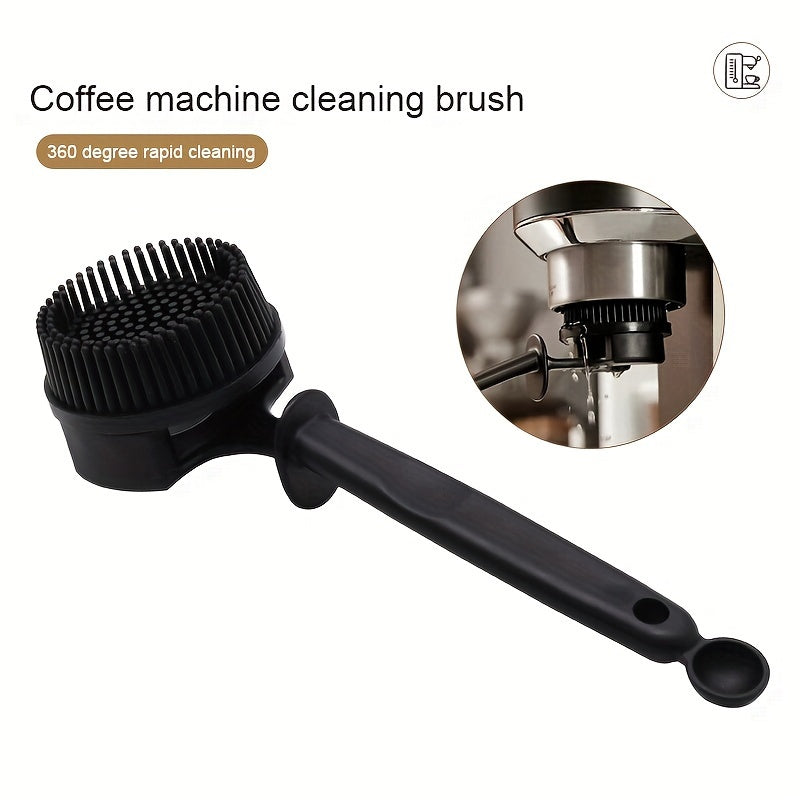 1pc Silicone Coffee Machine Cleaning Brush, Grouphead Brush for Home, Hotel, Cafe, Bar, Apartment, Kitchen, Soft Handle, No Power Required, for Cleaning Coffee Filters