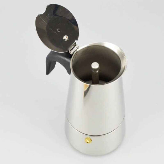 Premium Stainless Steel Moka Pot – Italian Style Stovetop Espresso Maker (100ml–450ml)