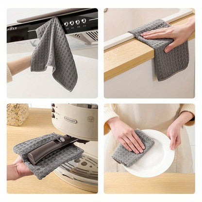 3pcs Lint-Free Barista Towel For Coffee Machines And Tea Shops - Absorbent And Durable Cleaning Cloth For Milk And Spills - Small Square White Towel