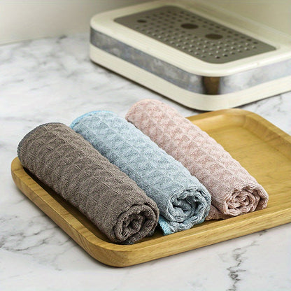 3pcs Lint-Free Barista Towel For Coffee Machines And Tea Shops - Absorbent And Durable Cleaning Cloth For Milk And Spills - Small Square White Towel