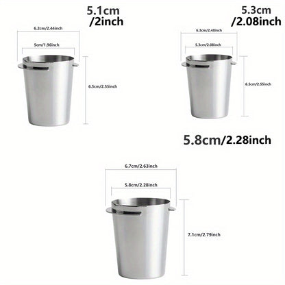 58/53/51mm Coffee Dosing Cup Sniffing Mug For Espresso Machine Wear Resistant Stainless Steel Coffee Dosing Cup