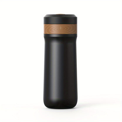 320ml Stainless Steel French Press: Keep Your Coffee Hot for 8 Hours and Cold for 12 Hours - Perfect for On-the-Go