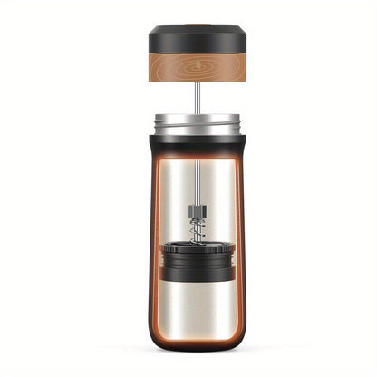 320ml Stainless Steel French Press: Keep Your Coffee Hot for 8 Hours and Cold for 12 Hours - Perfect for On-the-Go