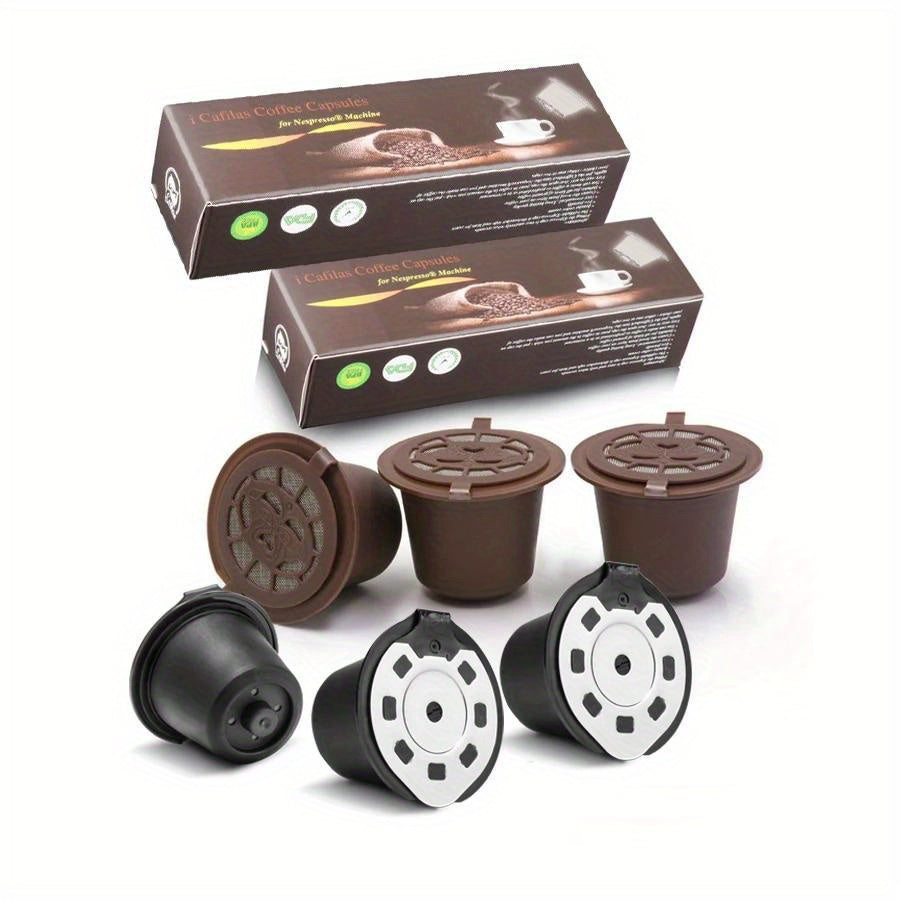 Reusable Nespresso Coffee Capsule Shells - Compatible with Most Machines, High-Quality Refillable Pod Cups