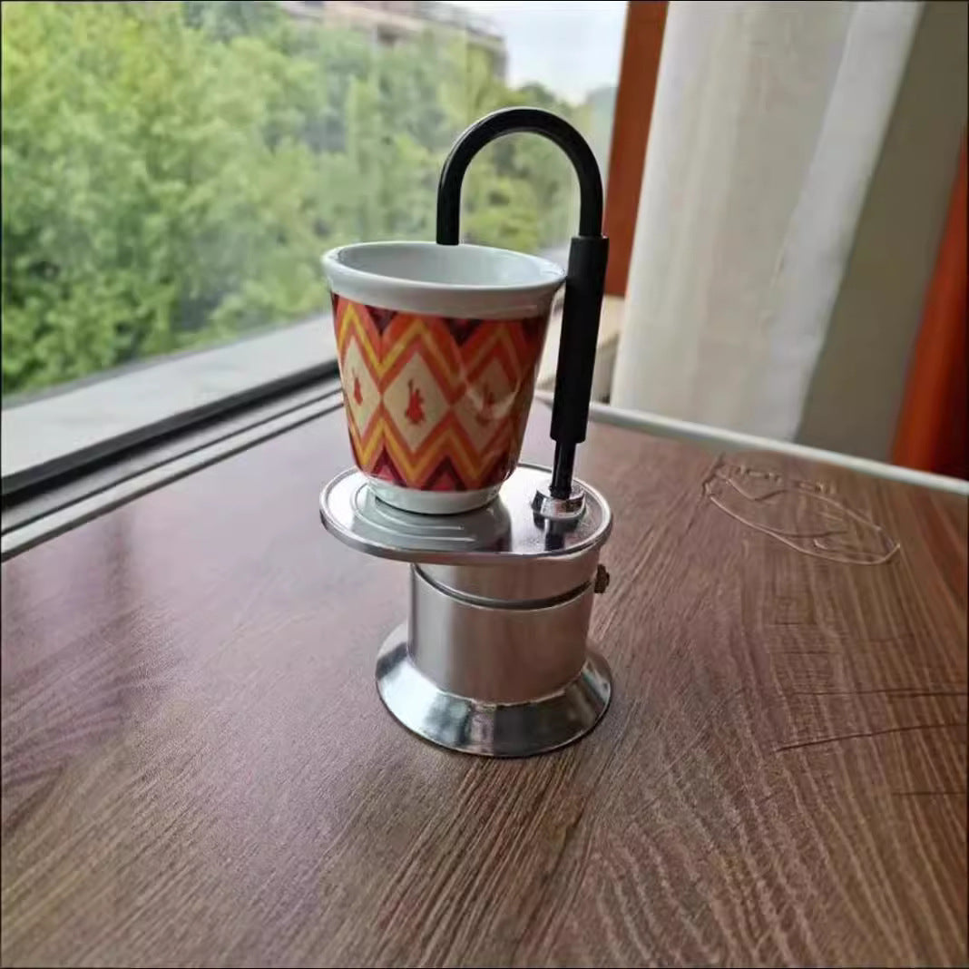 50ml Aluminum Alloy Moka Pot - Mini Single Cup Espresso Coffee Maker, Italian Style