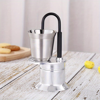 50ml Aluminum Alloy Moka Pot - Mini Single Cup Espresso Coffee Maker, Italian Style