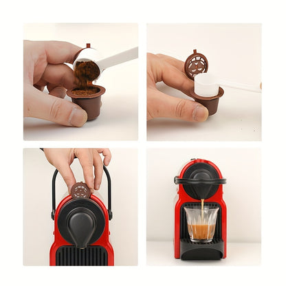 Reusable Nespresso Coffee Capsule Shells - Compatible with Most Machines, High-Quality Refillable Pod Cups