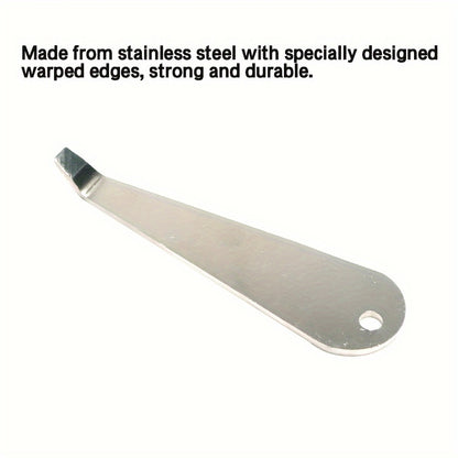 Stainless Steel Coffee Portafilter Basket Remover with Wooden Handle - Durable, Easy-to-Use Barista Tool for Espresso Machines, Fit, Keychain-Ready