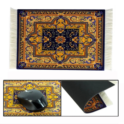 Persian carpet Woven flower small coaster wholesale merchants cheap mouse pad desk mat retro style rubber non-slip computer mats