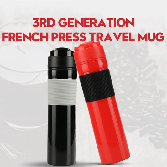 350ML Portable French Pressed Coffee Bottle Coffee Tea Maker Coffee Filter Bottle Hand Pressure Coffee Machine For Car Office