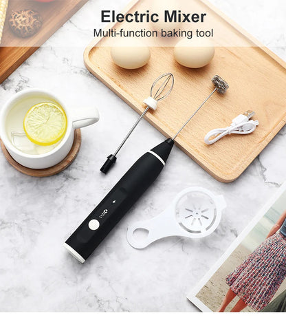 Wireless Milk Frothers Electric Handheld Blende Portable USB Rechargeable Electrical Mini Maker Whisk Mixer Coffee Frothing Wand