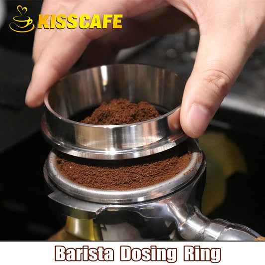 Coffee Dosing Ring 51MM 53MM 57.5MM 58MM 304 Stainless Steel Espresso Barista Tools For Funnel Portafilter Coffee Accessories