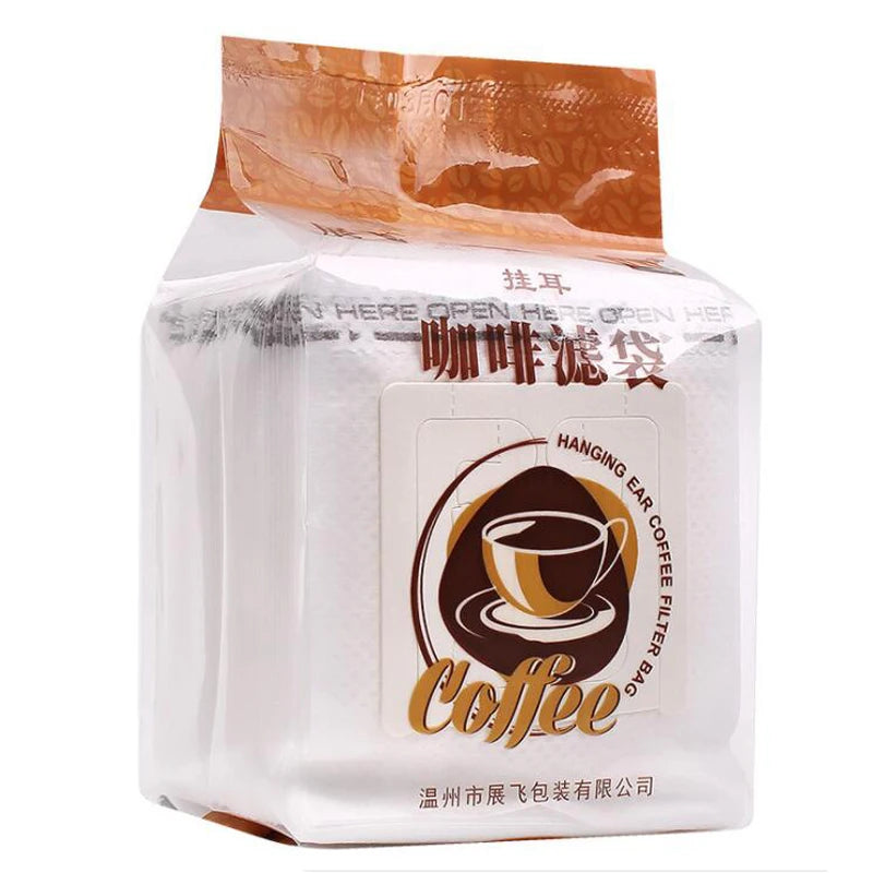 50Pcs Hanging Ear Coffee Filter Bag Disposable Coffee Filter Bags Portable Eco-Friendly Paper Bag for Espresso Coffee Dropship