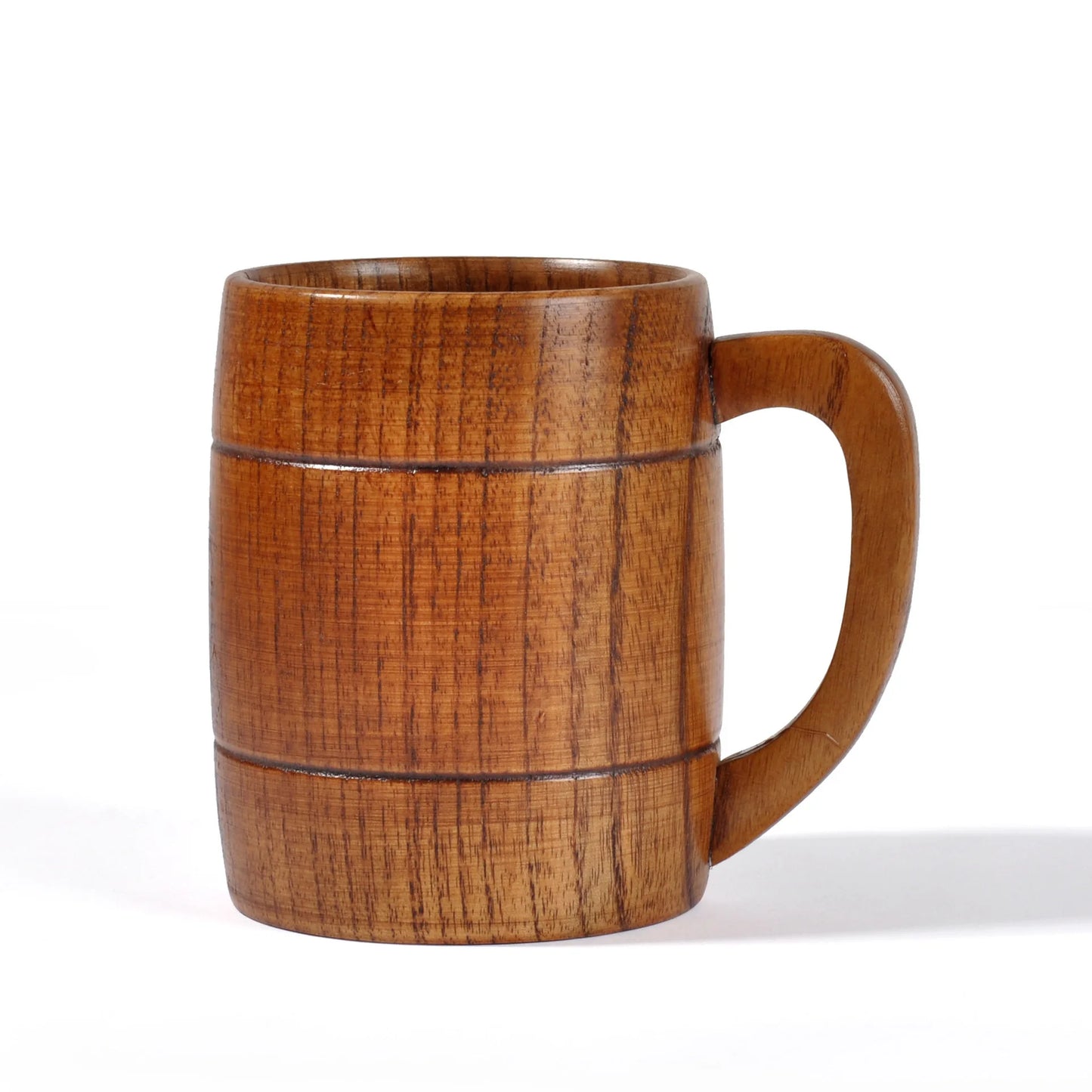 400ml Handmade Wooden Cup Chinese Style Primitive Drinking Cup Natural Tea Coffee Beer Drinkware Cup Travel Teaware Home Kitchen