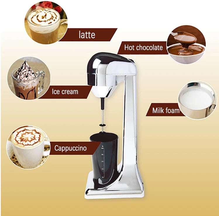 220V Electric Milk Frother for Coffee Milk Foamer Cold and Hot Milking Machine Fancy Coffee Foamer Kitchen Food Mixer EU Plug