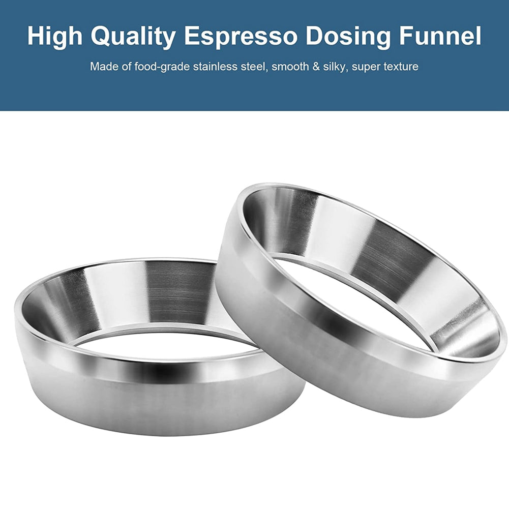 51Mm Espresso Dosing Funnel, Stainless Steel Coffee Dosing Ring Compatible with All 51Mm Espresso Portafilter