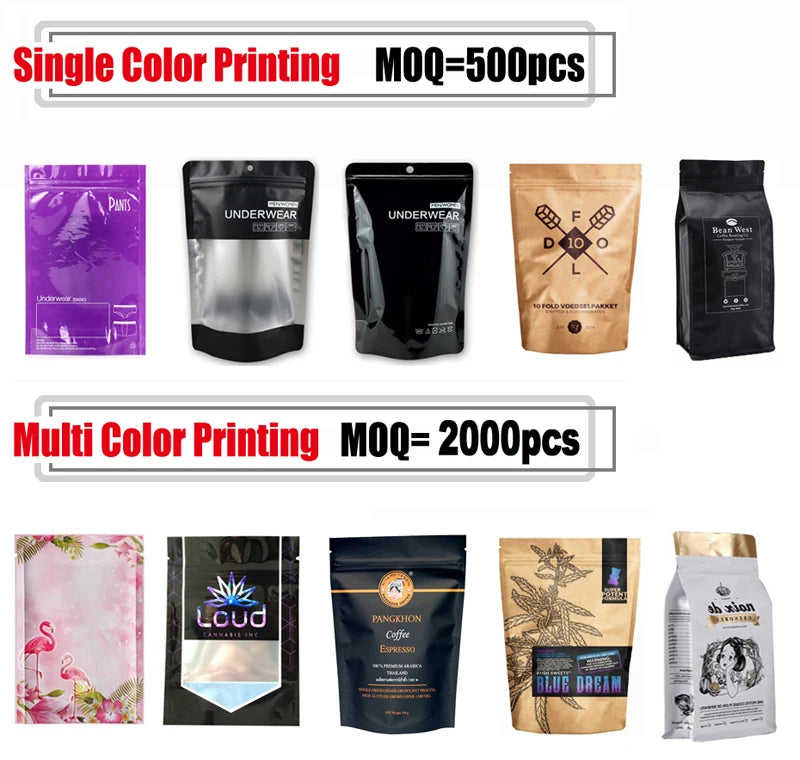 25Pcs Resealable Thicken Side Gusset Aluminum Foil Zip Lock Valve Zipper Bags Heat Sealing Coffee Beans Tea Packaging Pouches