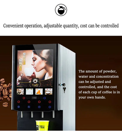 Table 6 Flavors Of Hot And Cold Coffee Machine Automatic One Hot Cocoa Juice Instant Coffee Machine