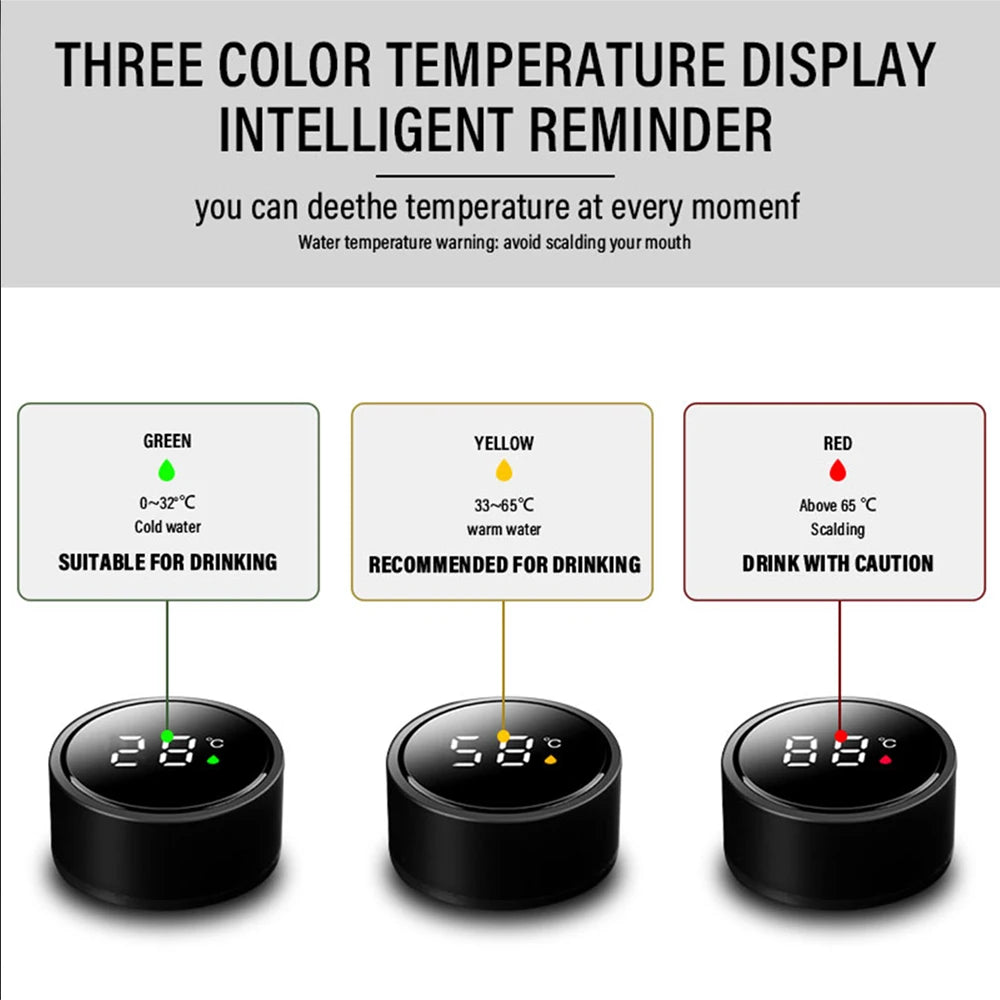 Thermos Flask Smart Cup With Temperature Display 304 Stainless Steel Vacuum Insulated Thermos Cup For Audi S Line 8p B8 A1 A2 C7