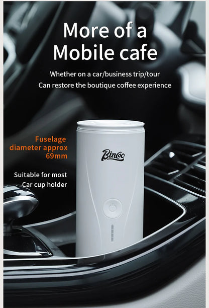 Bincoo Electric Portable Coffee Machine Small Espresso Coffee Bean Powder Capsule Home Car Outdoor Travel