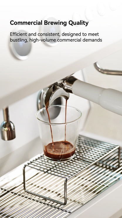 Commercial Coffee Machine CRM3211A, 2 Composite Brewing Heads, Independent Multi Boiler System, Automatic Water Inlet and Outlet
