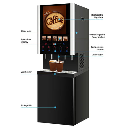 Professional Smart Intelligent Type Fully Automatic Equipment Vending Espresso Coffee Machine