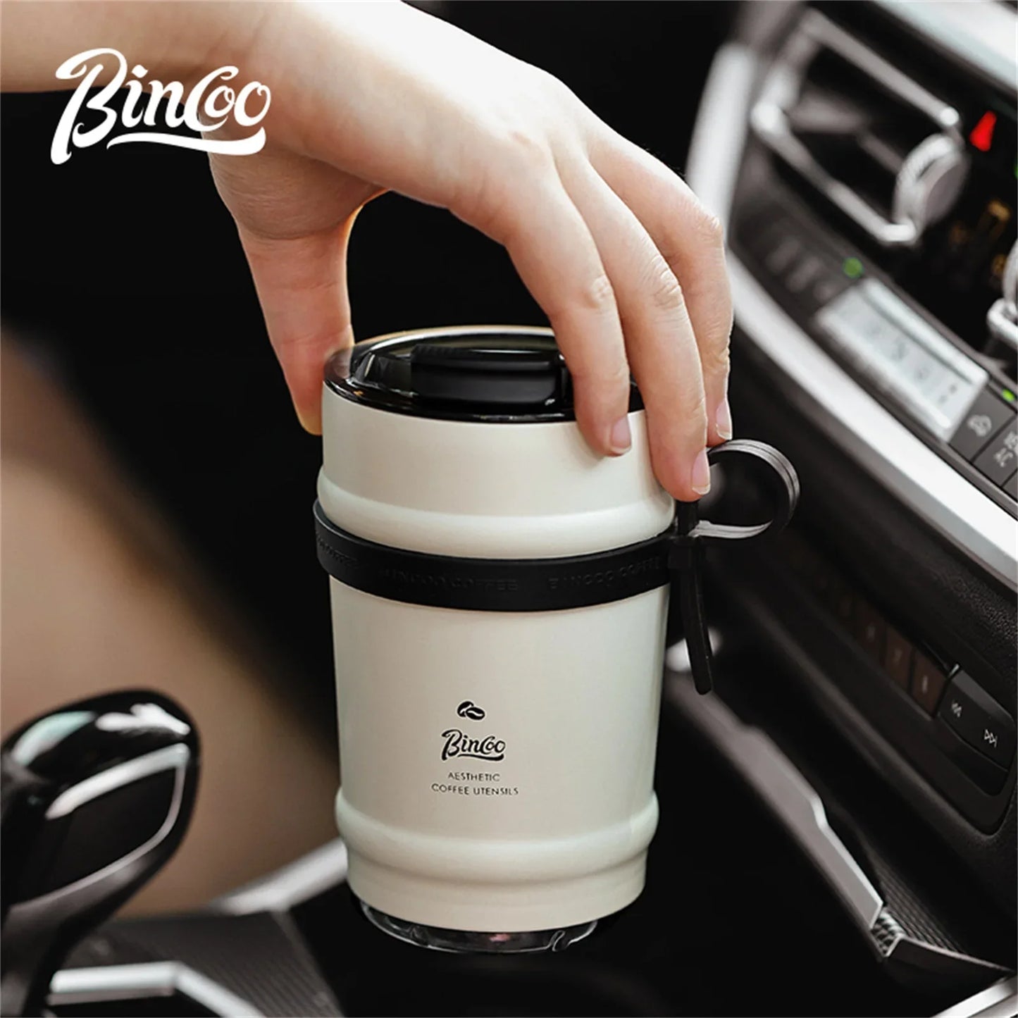 Bincoo Ceramic Liner Coffee Cup Thermos Cup Portable Accompanying Water Cup For Men And Women 316 Stainless Steel Cold Cup