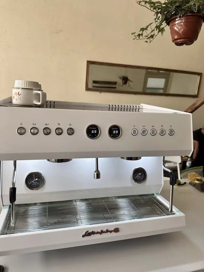 Commercial Coffee Machine CRM3211A, 2 Composite Brewing Heads, Independent Multi Boiler System, Automatic Water Inlet and Outlet