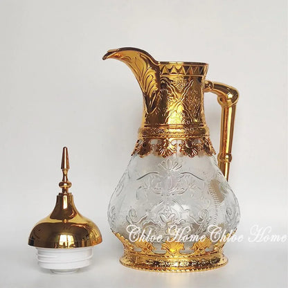 1.6L Arabic Style Coffee Pot Juice Tea Kettle Water Bottles Cold Brew Pots Kitchen Vintage Coffeeware Teaware for Family Reunion