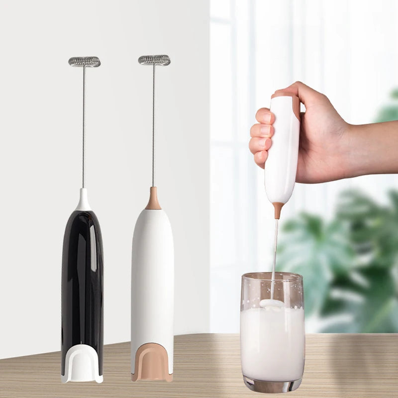 Mini Milk Frother Handheld Foam Maker For Lattes Whisk Coffee Cappuccino Frappe Matcha Hot Chocolate Egg Beater Drink Mixer