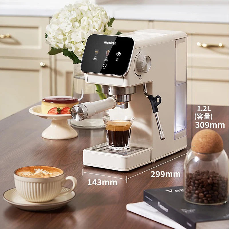 20bar Italian Coffee Machine Household Semi-automatic Hot and Cold Double Extraction with Steam Milk Frother Espresso Machine