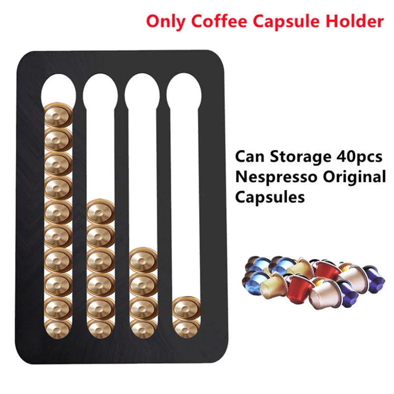 24/40Pcs Coffee Capsule Cafe Pod Holder Storage Drawer Coffee Capsules Organizer Nespresso Capsules Rack Holder Shelf Stand