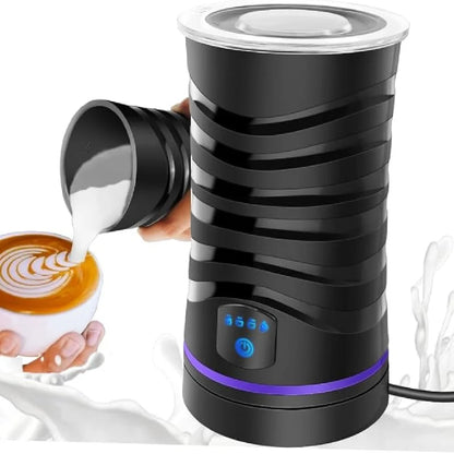 Electric Milk Frother 4-in-1 (Hot & Cold) – 600ml Stainless Steel