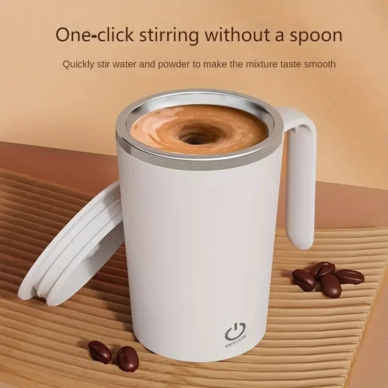 1pc Self Stirring Mug Electric Magnetic Mixing Cup Rechargeable Auto Rotating Stirring Mug Coffee Milk Cup Home Office Travel