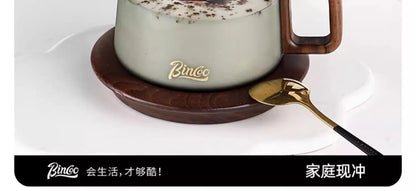 Bincoo Japanese Coffee Cup And Saucer Set Premium Afternoon Tea Gift Box With Spoon High Appearance Level Coffee Glass Cup