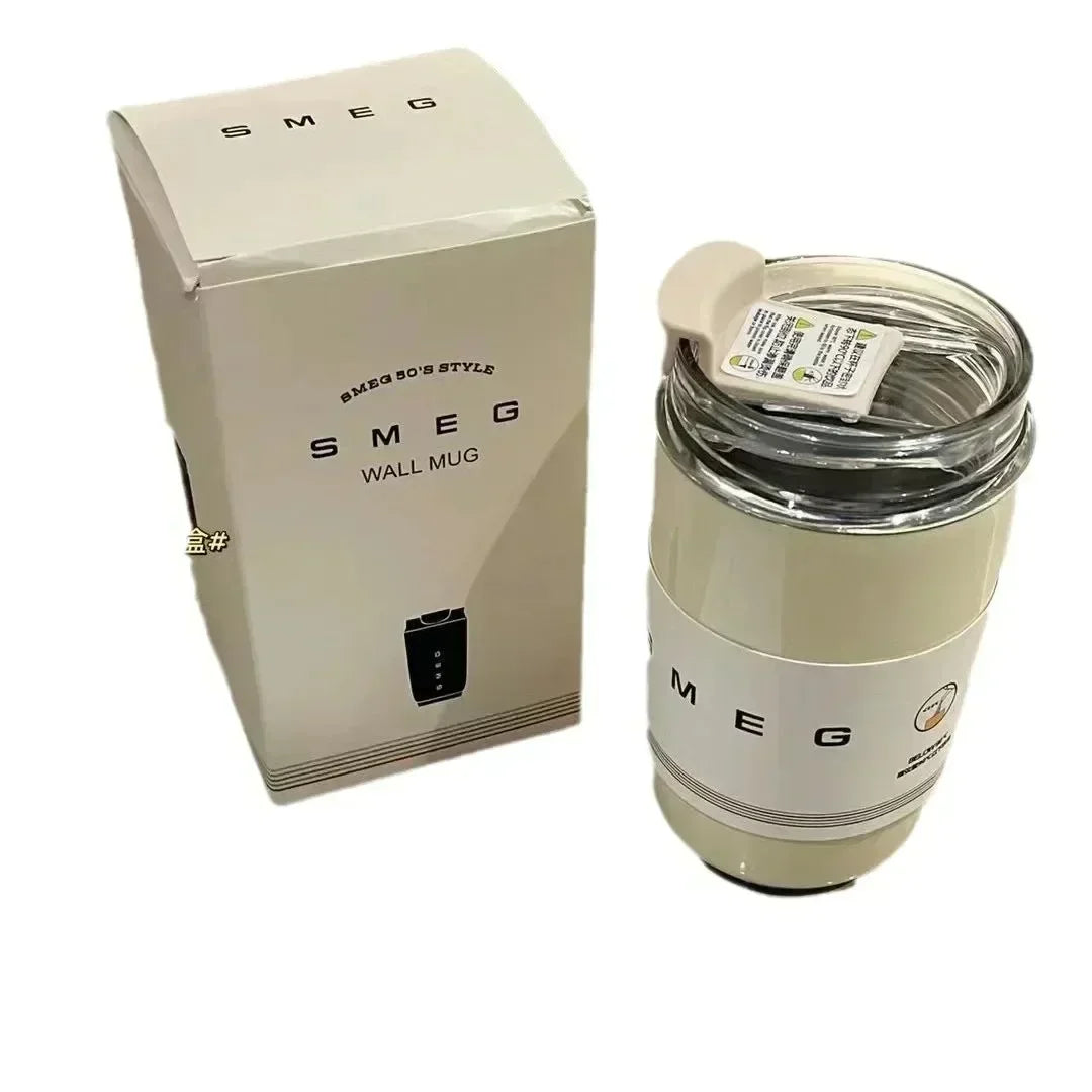 SMEG Tumbler Thermos Cup Milky Coffee Mug Insulated Water Bottle Portable Travel Stainless Steel Car Vacuum Flasks Drinking Cup