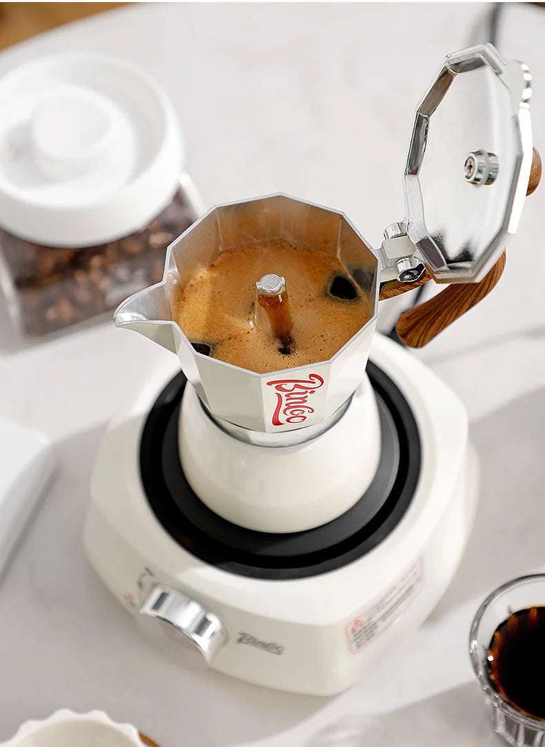 Bincoo Single Valve Coffee Moka Pot Espresso Machine Brewed Coffee Italian Home Outdoor Kitchen Utensils Barista Accessories