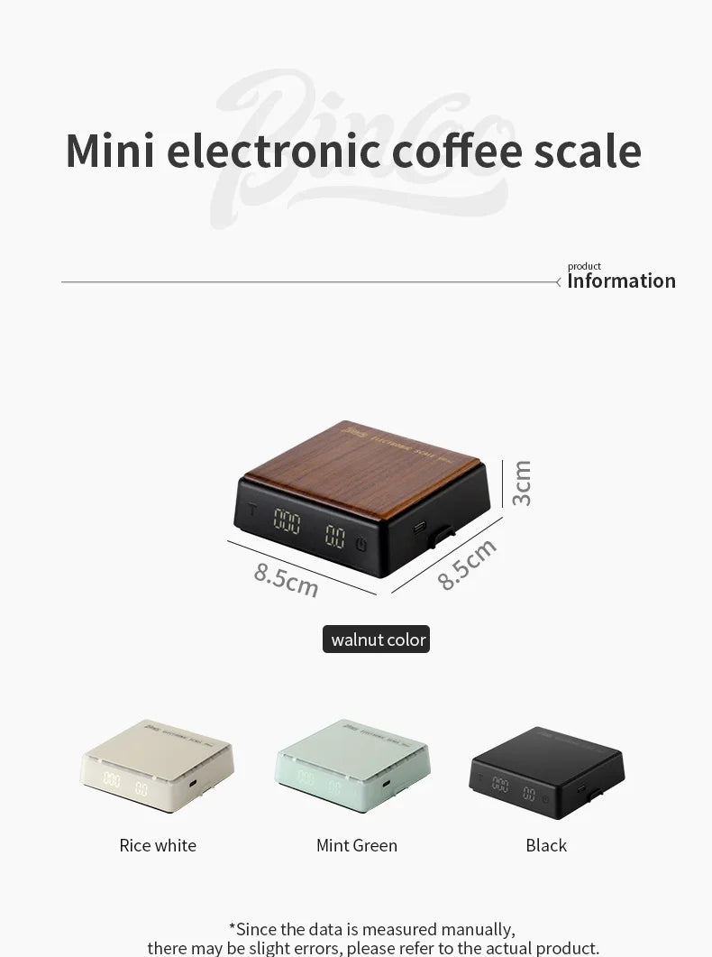 Bincoo Coffee Electronic Scale Italian Special Coffee Bean Weighing Smart Hand Brewing Mini Portable Scale Coffee Appliance